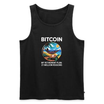 Bitcoin - Männer Premium Bio Tank Top - Schwarz - Vorne - AI Model Male 178 light (178cm)