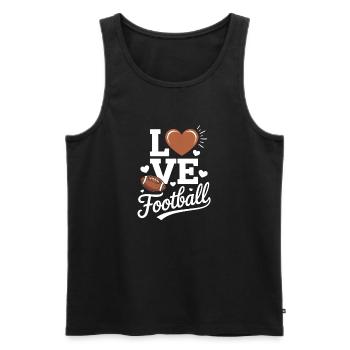 Amour du football américain - Débardeur bio Premium Homme - noir - Devant - Michal (187cm)