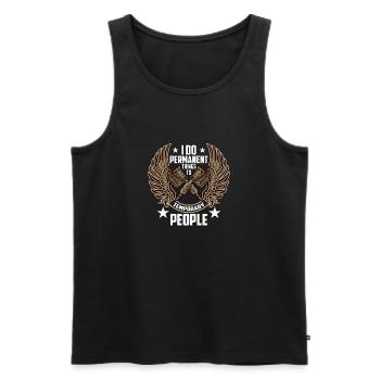 Tattoo Artist I Do Permanent Things Tattoo Lover - Männer Premium Bio Tank Top - Schwarz - Vorne - AI Model Male 178 light (178cm)