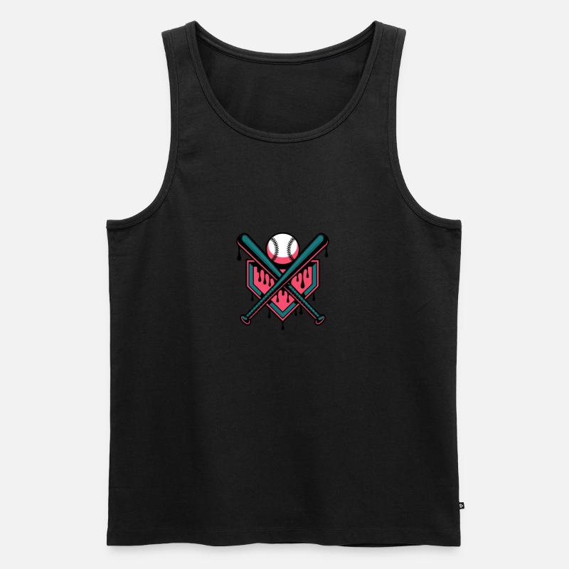 Baseball Eis Baseballschläger - Männer Premium Bio Tank Top - Schwarz