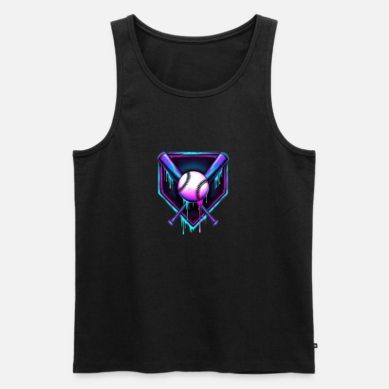 Baseball Eis Baseballschläger - Männer Premium Bio Tank Top - Schwarz