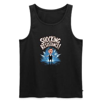 Shocking Resistance Electric Design - Männer Premium Bio Tank Top - Schwarz - Vorne - AI Model Male 178 light (178cm)