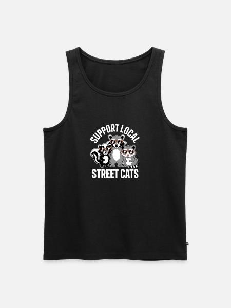 Support Local Street Cats Cool Style - Männer Premium Bio Tank Top - Schwarz