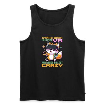 Gaming Fox VR Gamer - Männer Premium Bio Tank Top - Schwarz - Vorne - Michal (187cm)