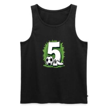 Fußball Geburtstag 5 Jahre Jungen Geschenk - Männer Premium Bio Tank Top - Schwarz - Vorne - Michal (187cm)