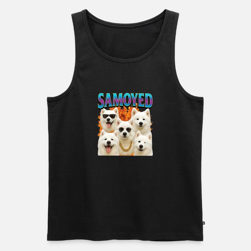Samojede - Männer Premium Bio Tank Top - Schwarz