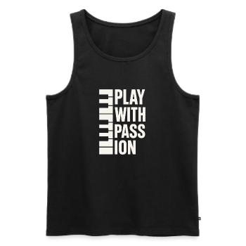 Classical Pianist Piano Life Music Recital - Men's Premium Organic Tank Top - black - Front - Michal (187cm)