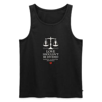 Awareness for parents of the decision - Men's Premium Organic Tank Top - black - Front - AI Model Male 178 light (178cm)