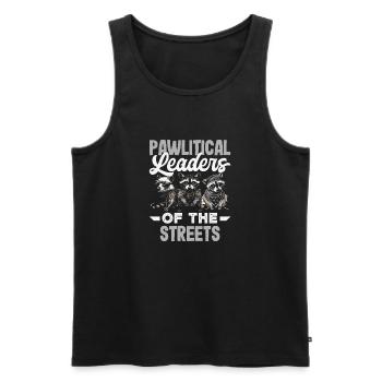 Unterstützen Sie Lokale Straßenkatzen - Männer Premium Bio Tank Top - Schwarz - Vorne - Michal (187cm)