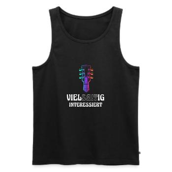 Guitar multi-stringed interested - Men's Premium Organic Tank Top - black - Front - Michal (187cm)