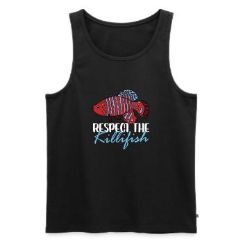 respect the killifish Design for a fishes lover - Männer Premium Bio Tank Top - Schwarz - Vorne - Michal (187cm)