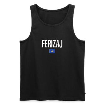 Ferizaj, Kosovo - Débardeur bio Premium Homme - noir - Devant - Michal (187cm)