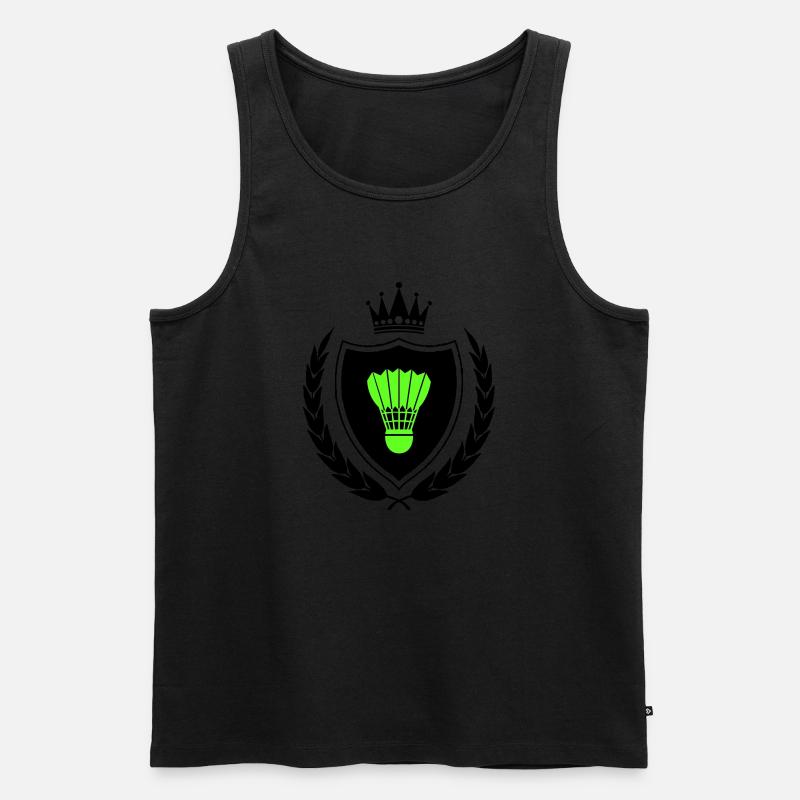 wappen badminton - Männer Premium Bio Tank Top - Schwarz