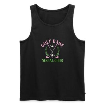 Golf Babe Social Club Femmes Golf Lovers Fun Gift - Débardeur bio Premium Homme - noir - Devant - Michal (187cm)