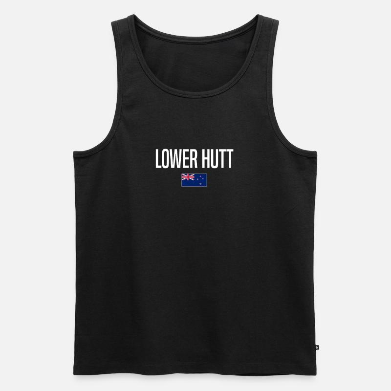 Lowerhutt Neuseeland - Männer Premium Bio Tank Top - Schwarz
