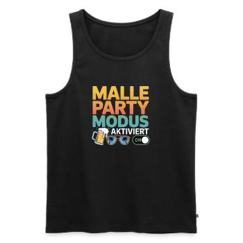 Gruppen Urlaub Malle Party Mallorca Crew 2025 - Männer Premium Bio Tank Top - Schwarz - Vorne - Michal (187cm)