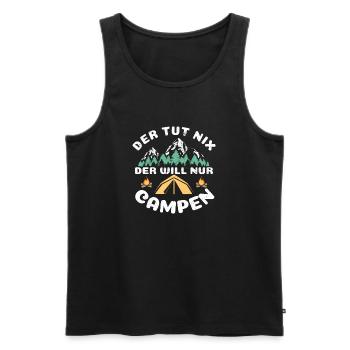 Camping Wohnmobil Wohnwagen Campen Geschenk - Männer Premium Bio Tank Top - Schwarz - Vorne - Michal (187cm)