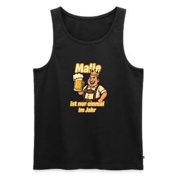 Party Outfit Männer Herren mit Spruch Wochenende - Männer Premium Bio Tank Top - Schwarz - Vorne - AI Model Male 178 light (178cm)