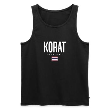 Korat Thaïlande - Débardeur bio Premium Homme - noir - Devant - Michal (187cm)