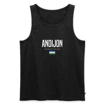 Andijon Usbekistan - Männer Premium Bio Tank Top - Schwarz - Vorne - AI Model Male 178 light (178cm)