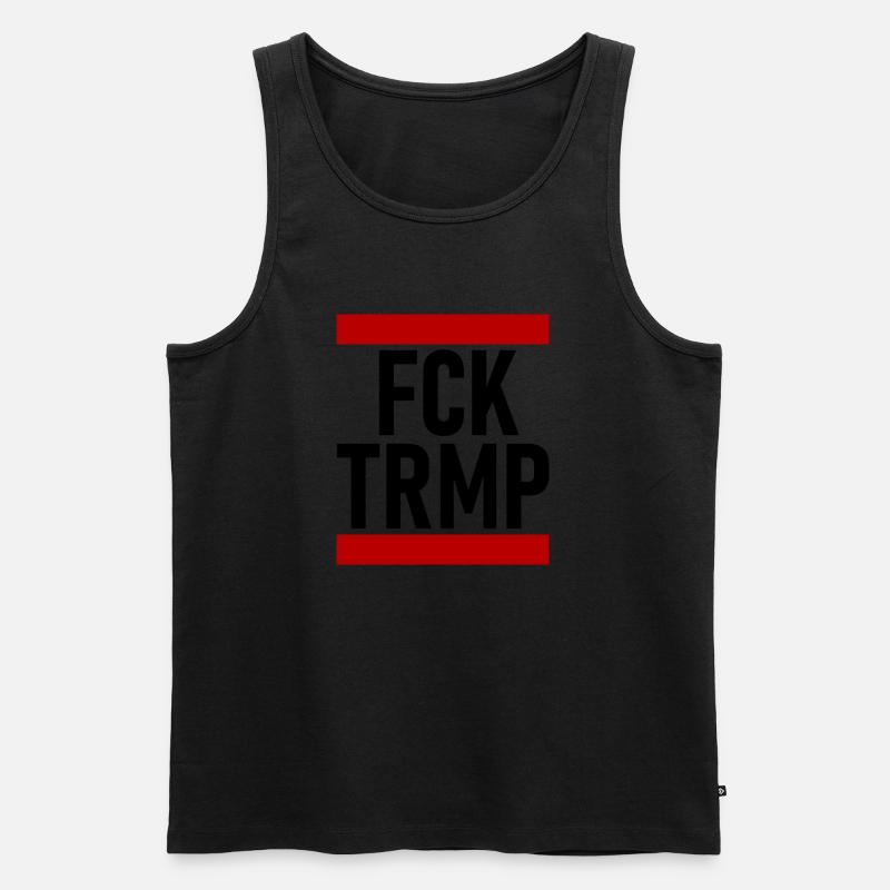 FCK TRMP - Männer Premium Bio Tank Top - Schwarz