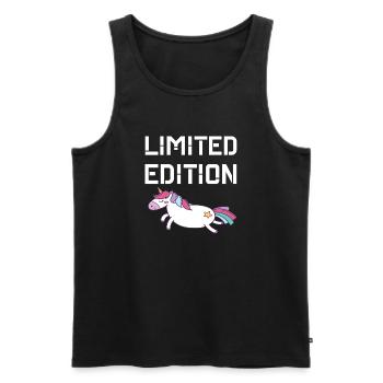 Limited Edition - Männer Premium Bio Tank Top - Schwarz - Vorne - Michal (187cm)