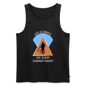 Chimney Sweep Chimney Sweep - Men's Premium Organic Tank Top - black - Front - AI Model Male 178 light (178cm)