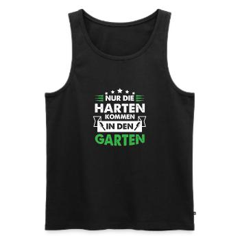 Only the hardest come in the garden gift - Men's Premium Organic Tank Top - black - Front - AI Model Male 178 light (178cm)