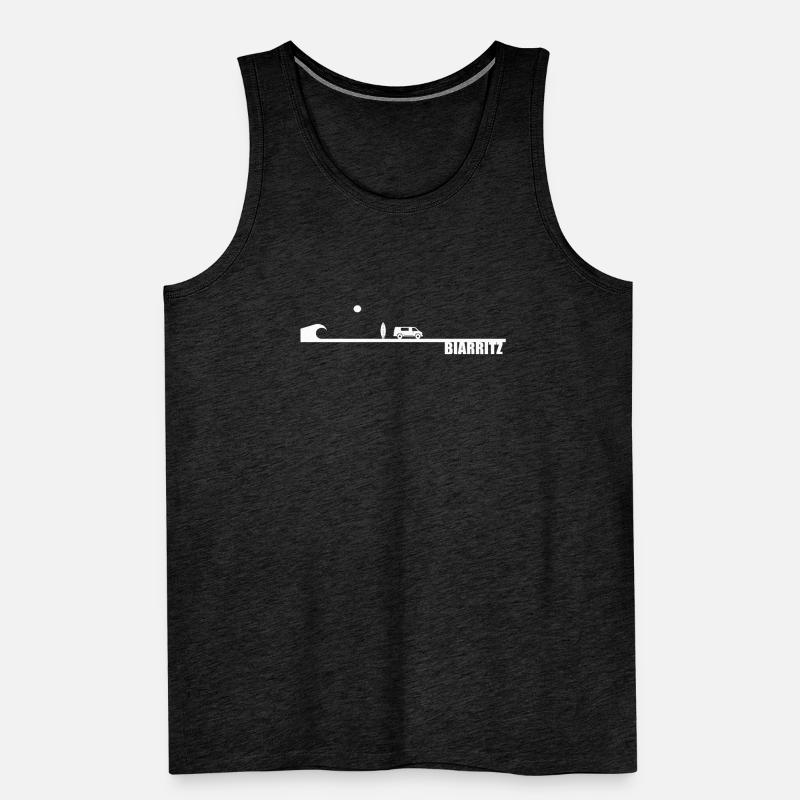 Biarritz Wave Surf Van Leben Männer Premium Bio Tank Top
