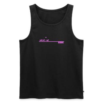 Reiten Sun Pink - Männer Premium Bio Tank Top - Schwarz - Vorne - Michal (187cm)