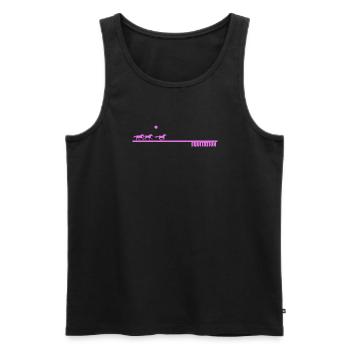 Reiten Pink Sun - Männer Premium Bio Tank Top - Schwarz - Vorne - Michal (187cm)