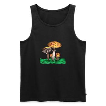 Magic Mushroom - Männer Premium Bio Tank Top - Schwarz - Vorne - AI Model Male 178 light (178cm)
