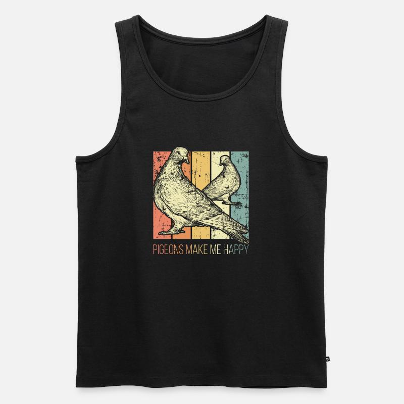 Brieftauben Taube - Männer Premium Bio Tank Top - Schwarz