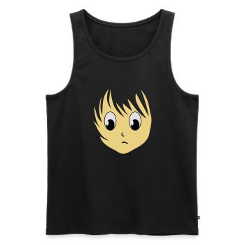 Anime Girlie Manga Girl femme 3c - Débardeur bio Premium Homme - noir - Devant - Michal (187cm)