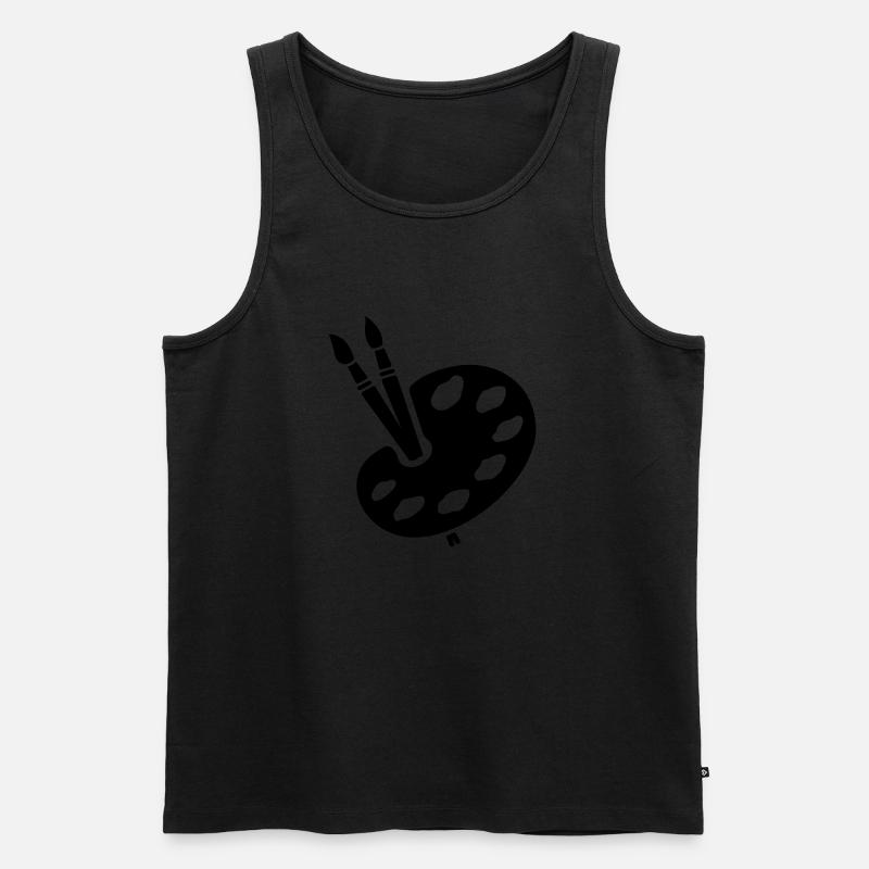 Gemälde - Männer Premium Bio Tank Top - Schwarz