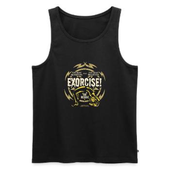 Funny Gym T Shirt Exorcise! für Horror Film Fans - Männer Premium Bio Tank Top - Schwarz - Vorne - Michal (187cm)