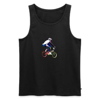 bmx - Men's Premium Organic Tank Top - black - Front - AI Model Male 178 light (178cm)