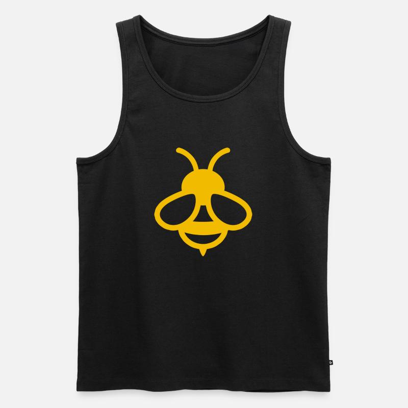 Comic Biene - Männer Premium Bio Tank Top - Schwarz