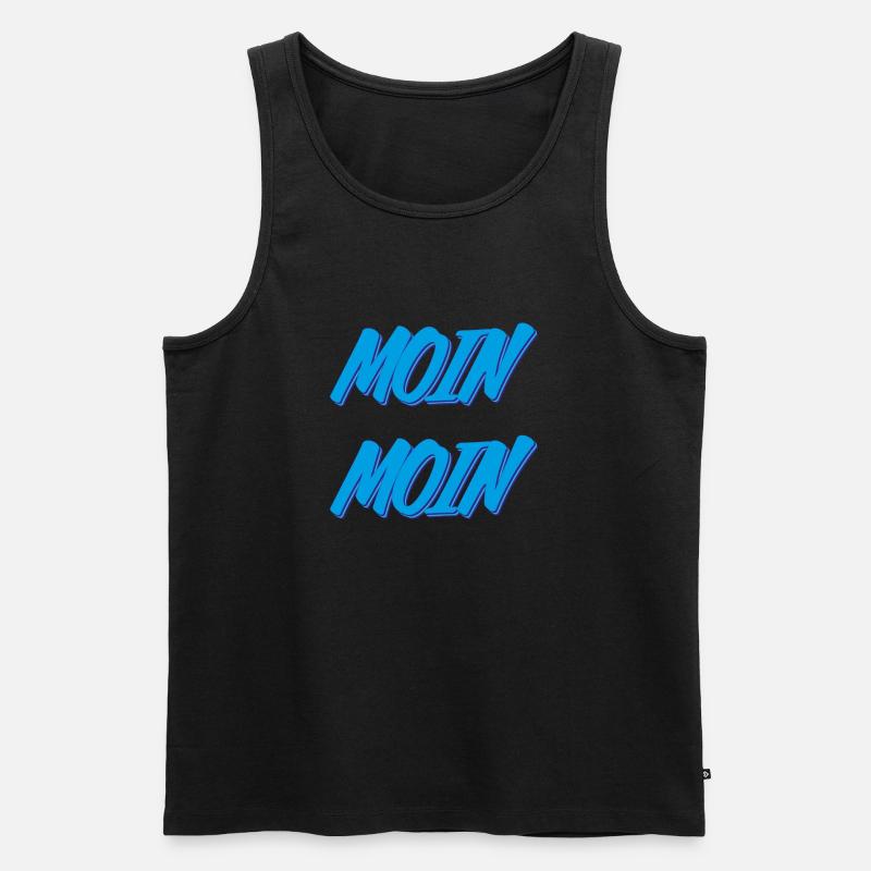 Moin Moin - Männer Premium Bio Tank Top - Schwarz