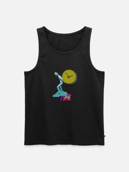 Keine Zeit No Time - Männer Premium Bio Tank Top - Schwarz