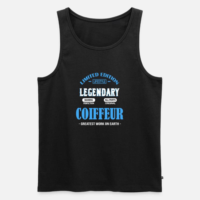 COIFFEUR - Männer Premium Bio Tank Top - Schwarz