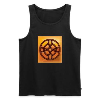 celtic cross - Men's Premium Organic Tank Top - black - Front - Michal (187cm)