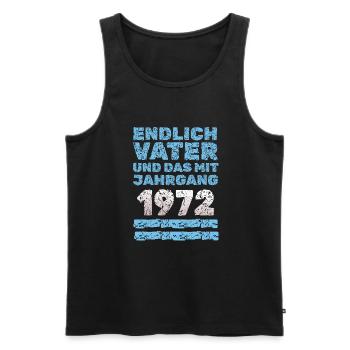 Endlich Vater mit 1972 - Männer Premium Bio Tank Top - Schwarz - Vorne - Michal (187cm)