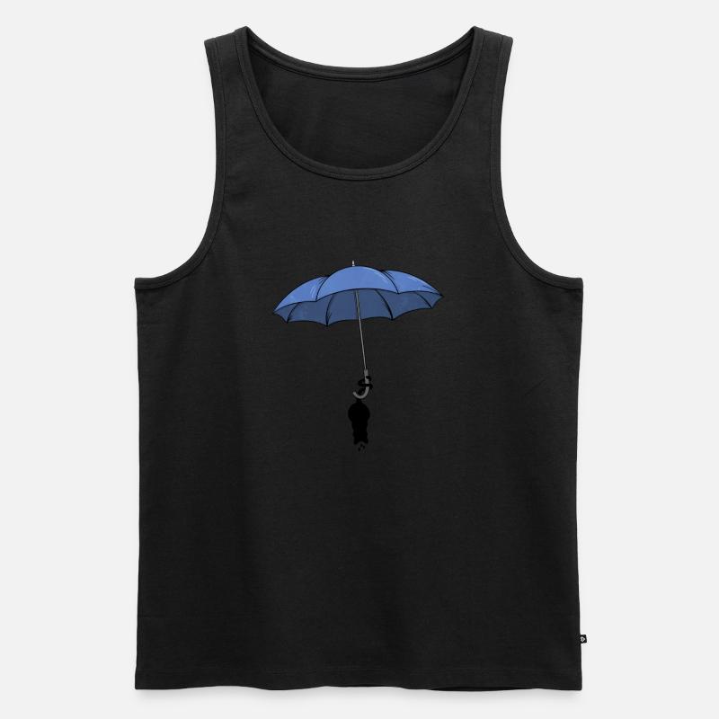 Kafka op het strand - Mannen Premium Bio Tanktop - zwart
