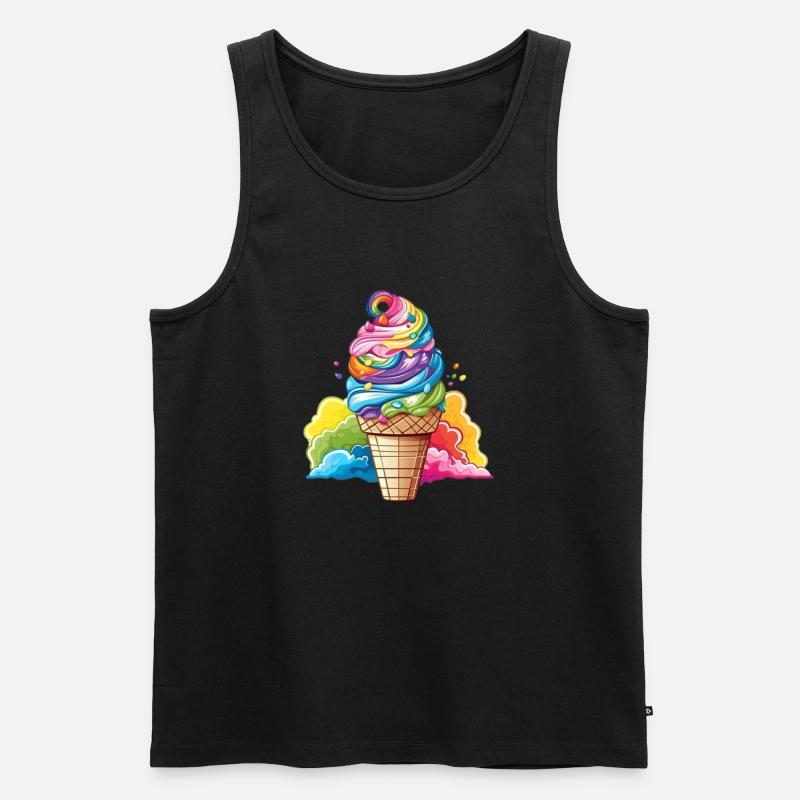 Regbue-Eis - Männer Premium Bio Tank Top - Schwarz