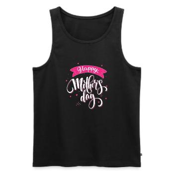 Happy Mother's Day dark BG - Men's Premium Organic Tank Top - black - Front - AI Model Male 178 light (178cm)