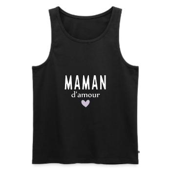 Maman D'Amour - Débardeur bio Premium Homme - noir - Devant - Michal (187cm)