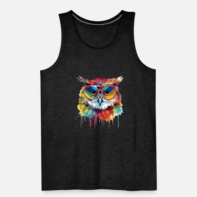 Hacko die Eule Männer Premium Bio Tank Top