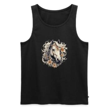 Horse dream - Men's Premium Organic Tank Top - black - Front - AI Model Male 178 light (178cm)