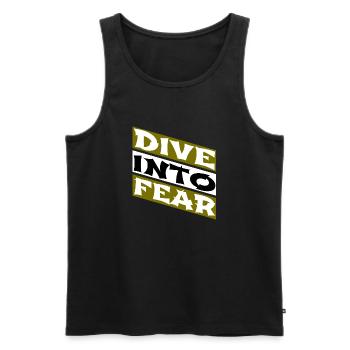 Embracing Courage Adrenaline Rush Daring Spirit - Men's Premium Organic Tank Top - black - Front - AI Model Male 178 light (178cm)